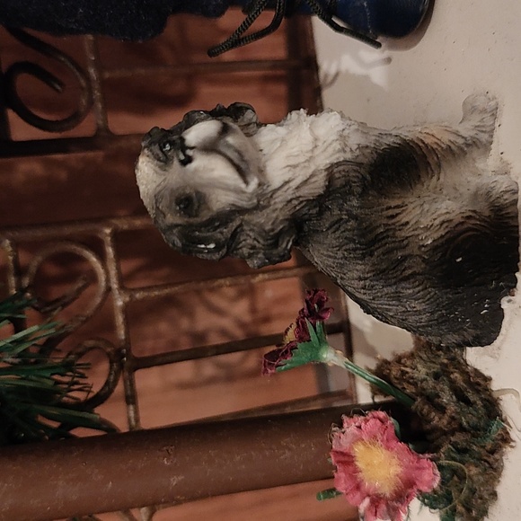 Vintage  small doll with  dog and bird  house - Picture 4 of 9